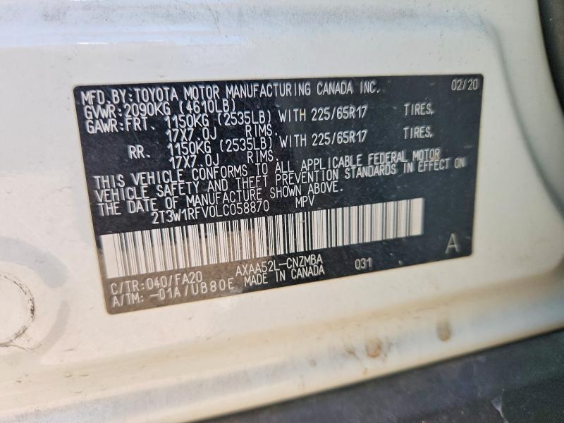 2020 Toyota Rav4 xle