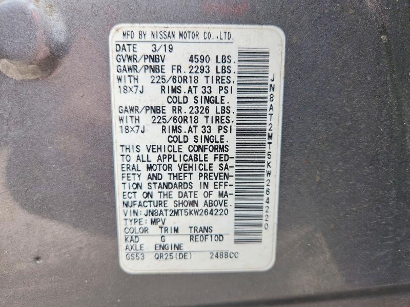 2019 Nissan Rogue sv