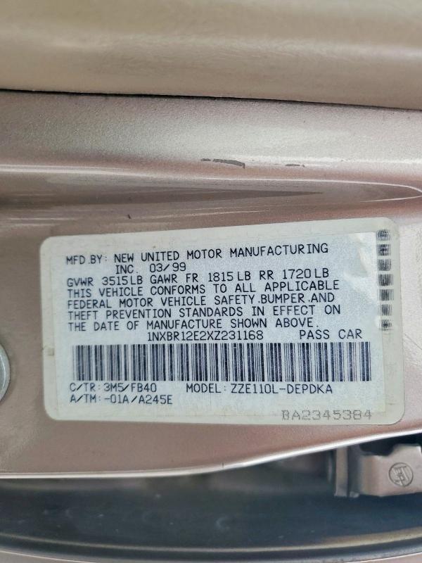 1999 Toyota Corolla ve