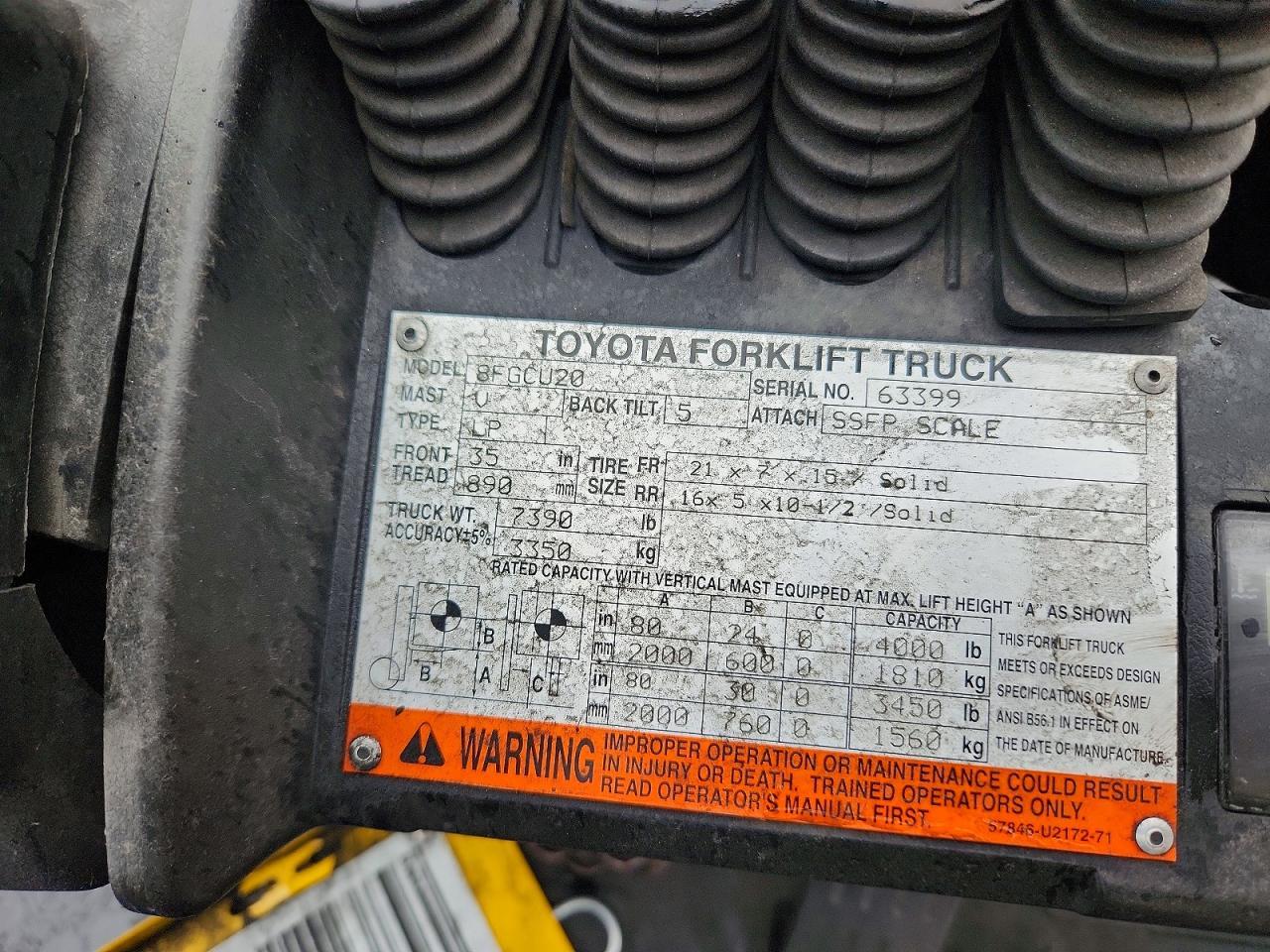 2014 Toyota 2014 Toyt Forklift