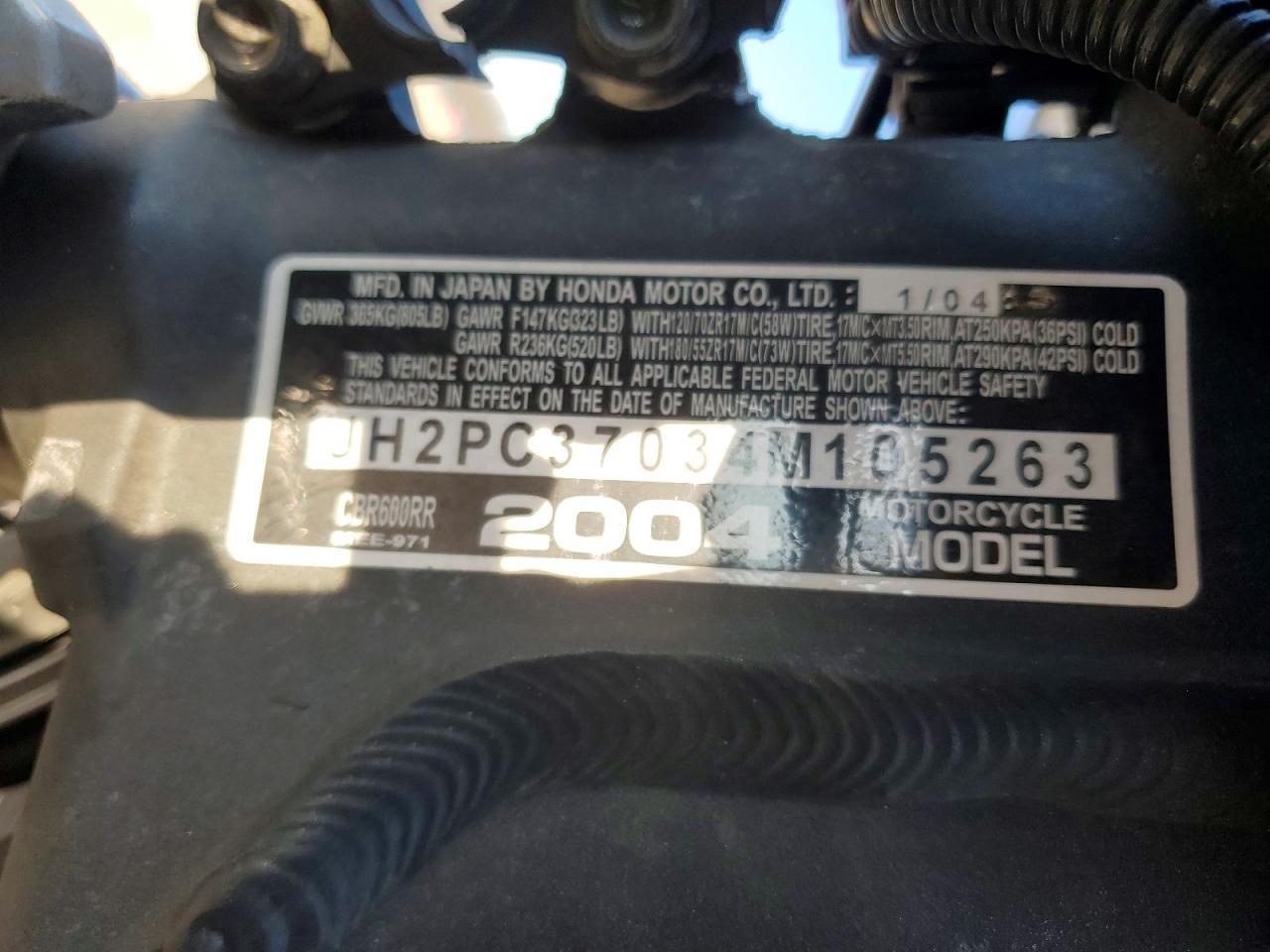 2004 Honda CBR600 RR