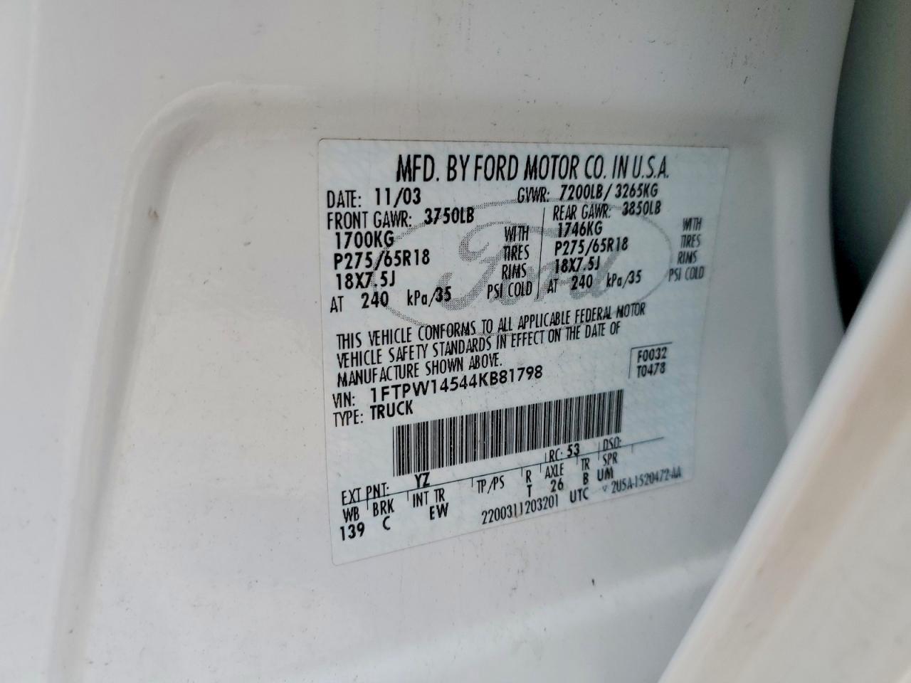 2004 Ford F150 Supercrew