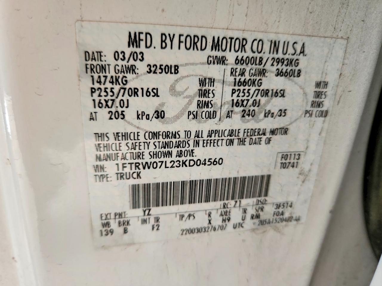 2003 Ford F150 Supercrew