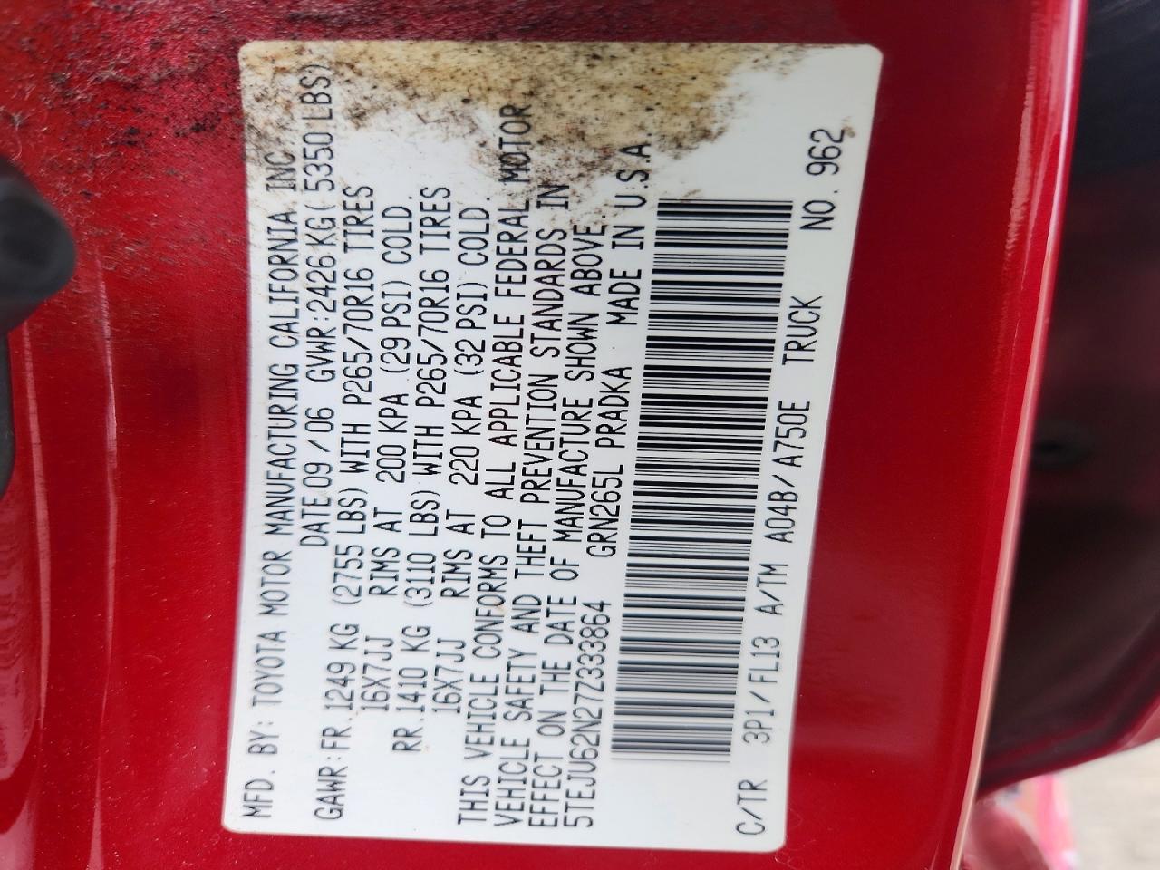 2007 Toyota Tacoma Prerunner V6