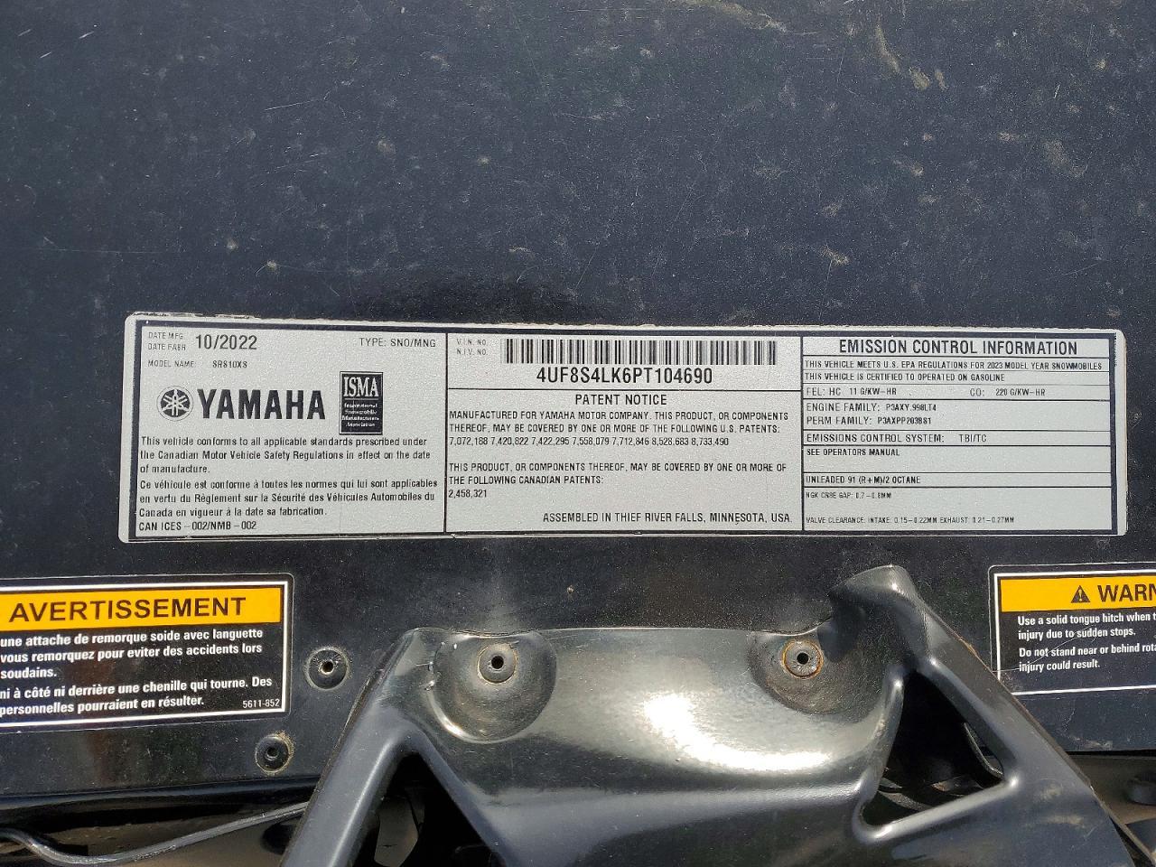2023 Yamaha Sidewinder X-TX SE