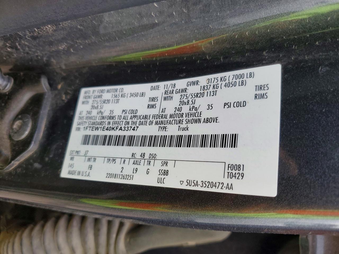 2019 Ford F150 Supercrew