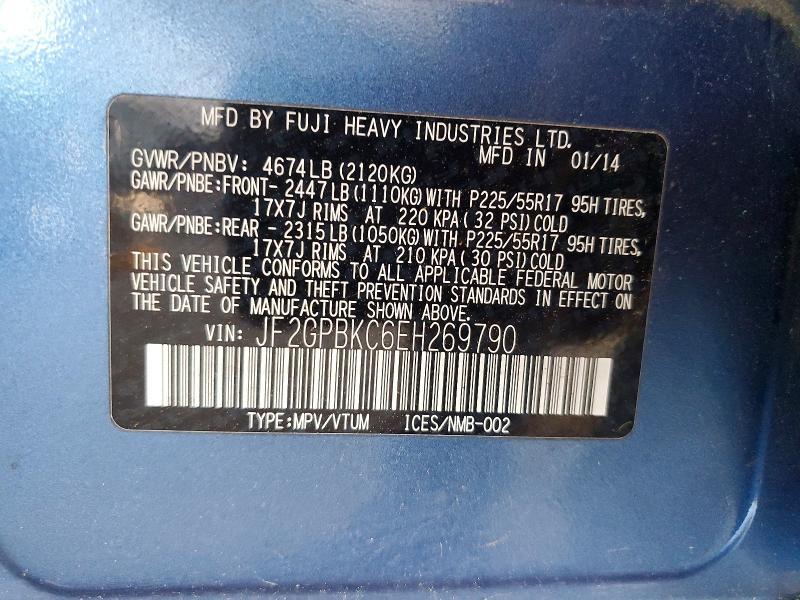 2014 Subaru Xv Crosstrek 2.0i Hybrid Touring