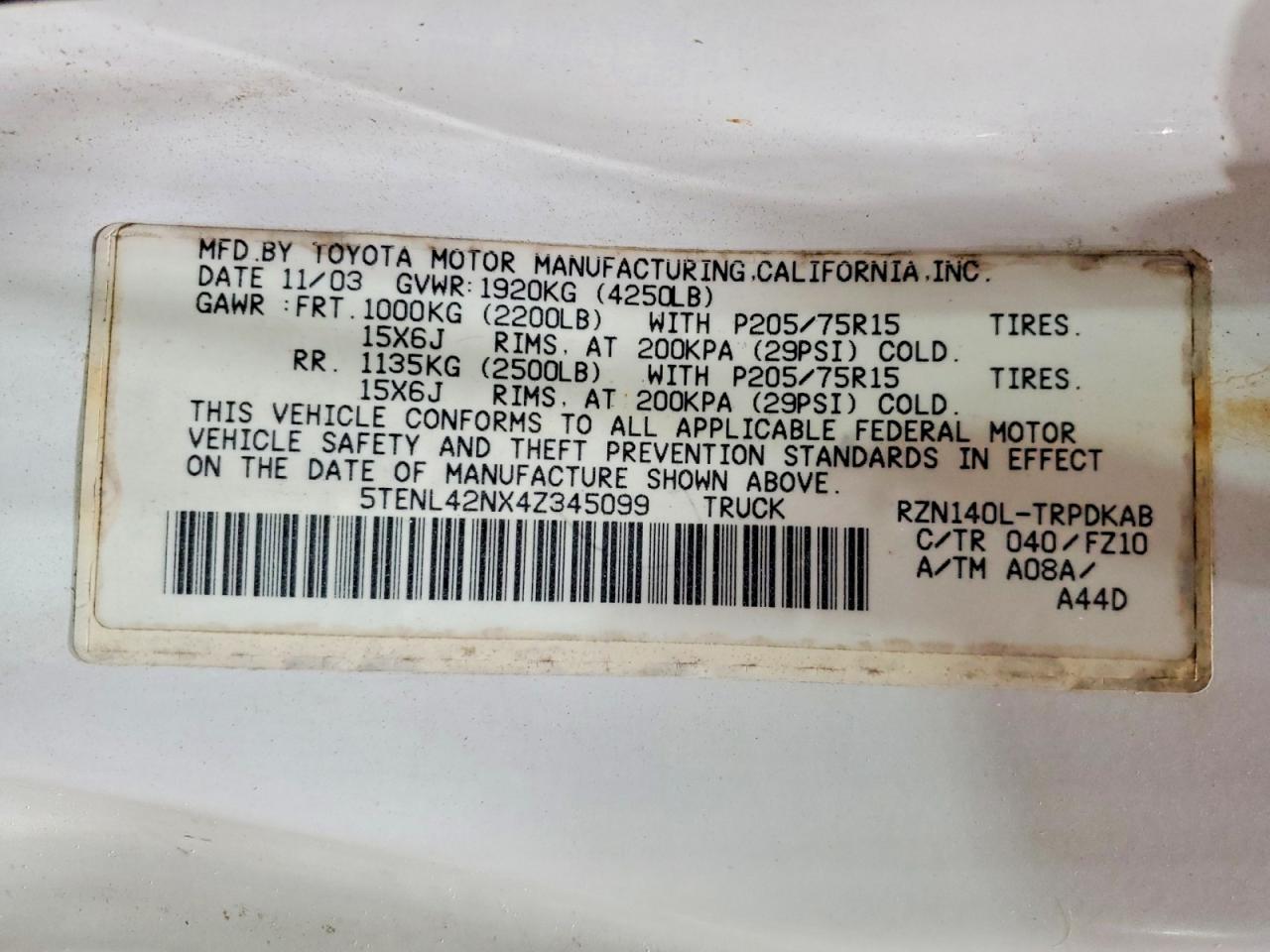 2004 Toyota Tacoma Base