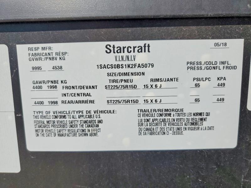 2019 Starcraft Telluride Camper