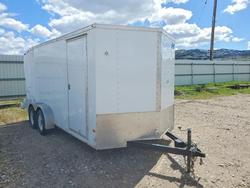Salvage trucks for sale at Farr West, UT auction: 2016 Hallmark Enclosed Cargo Trailer