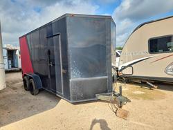 Salvage trucks for sale at Mercedes, TX auction: 2022 Eagle Cargo 7X16TA2  Enclosed Cargo Trailer