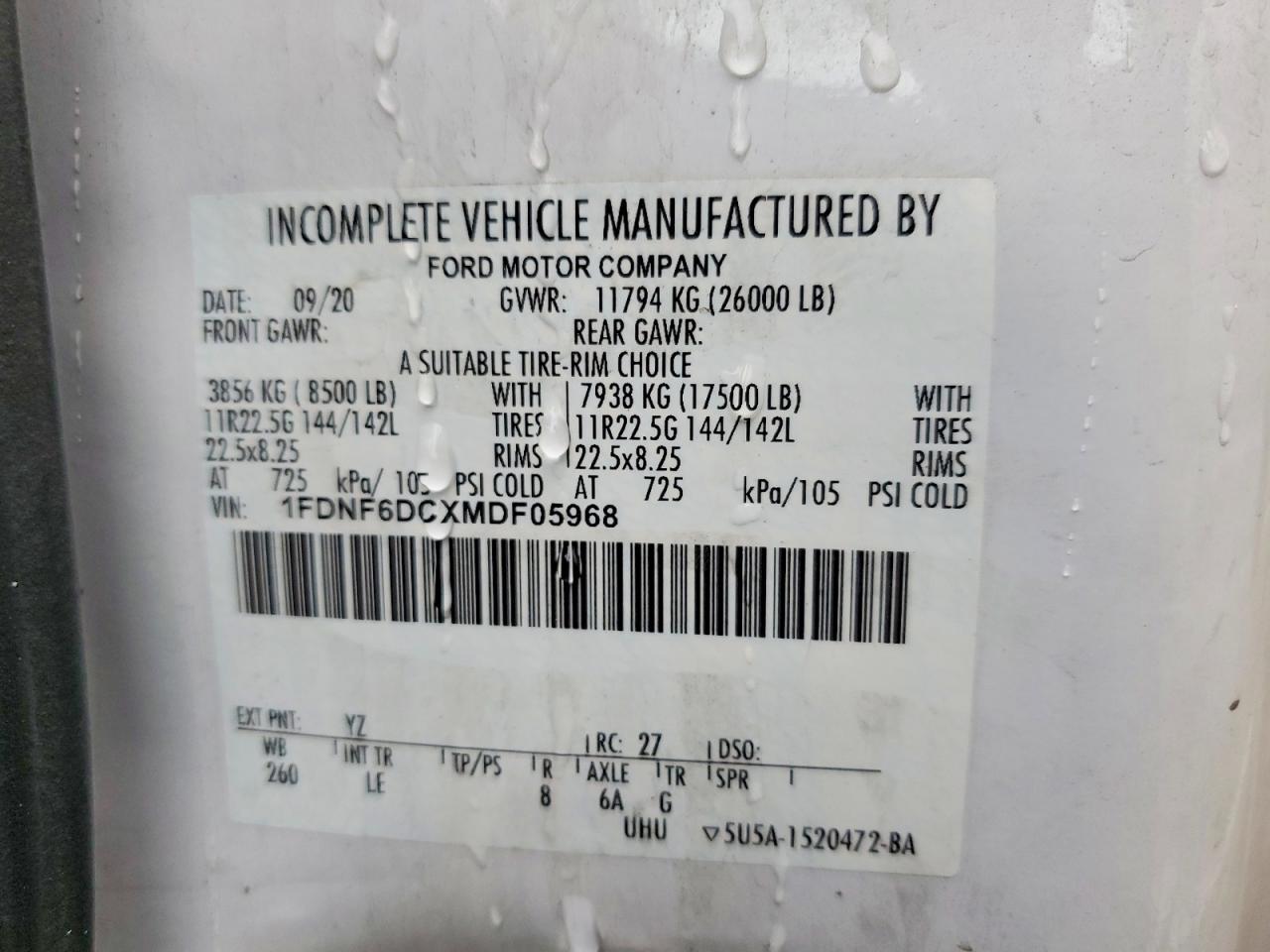 2021 Ford F650 Super Duty BOX Truck