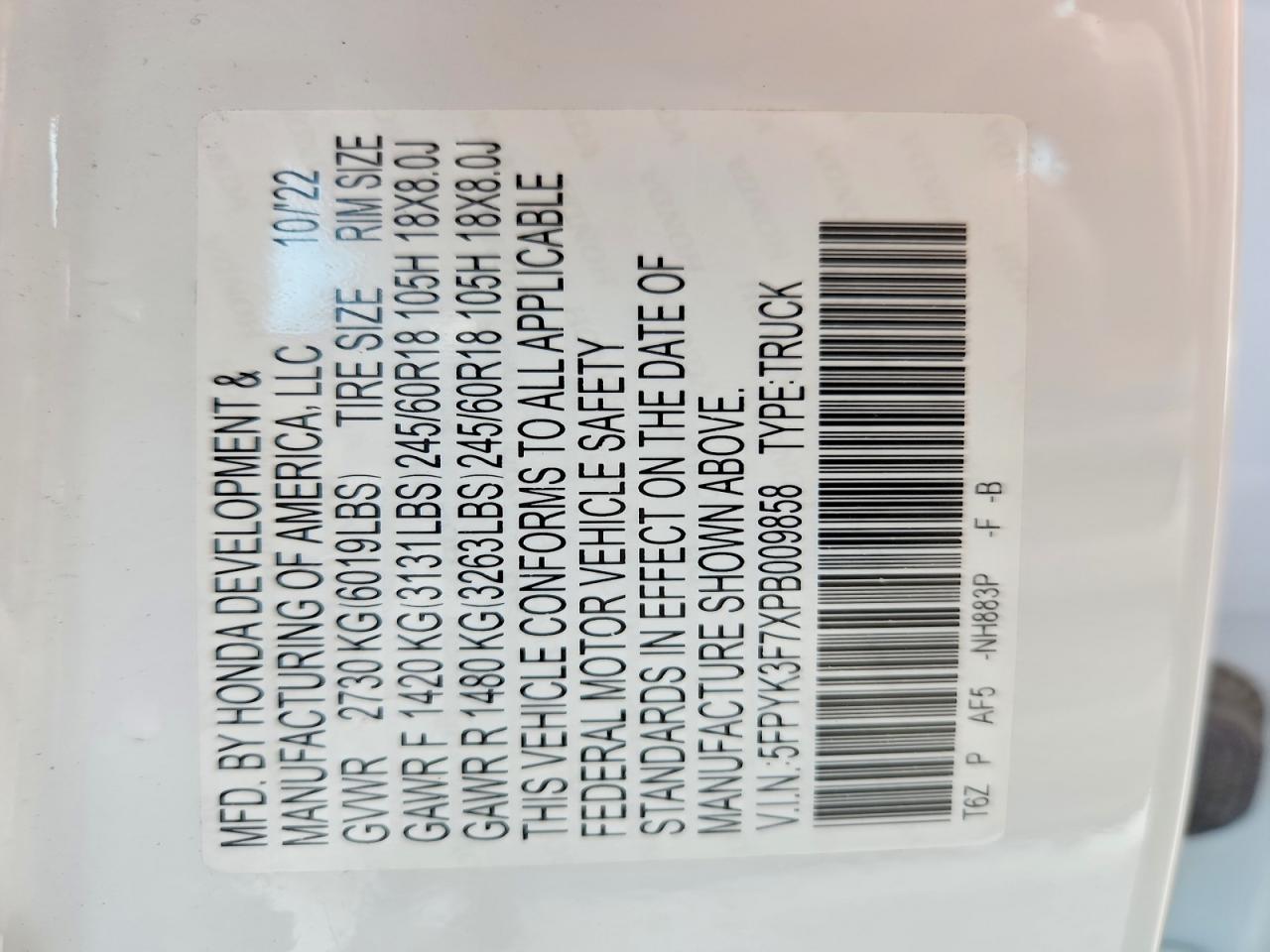 2023 Honda Ridgeline RTL-E