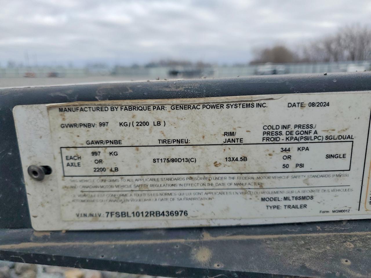 2024 Generac MLT6SMDS Light Plant