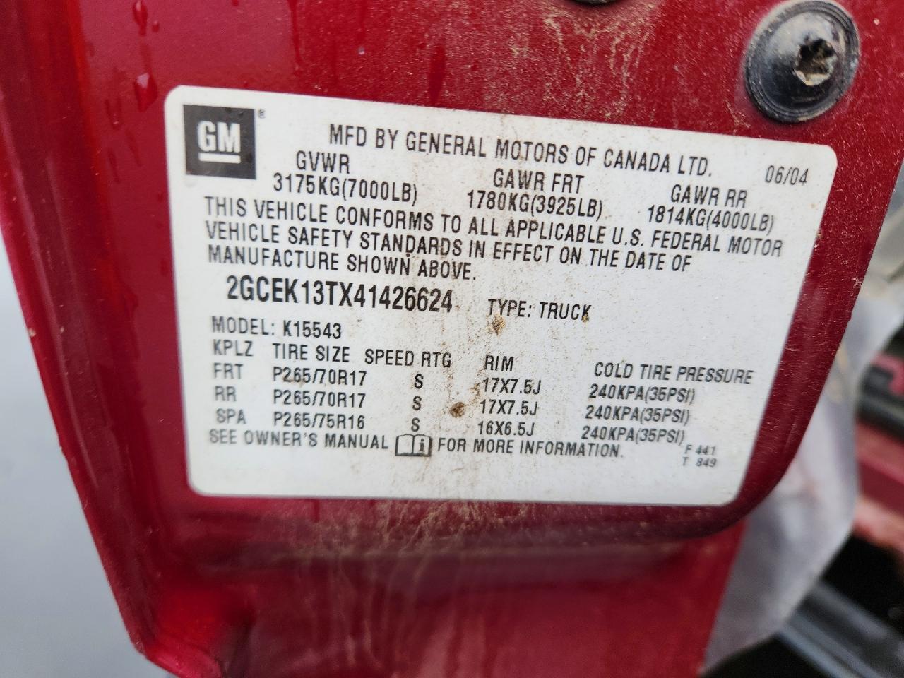 2004 Chevrolet Silverado K1500