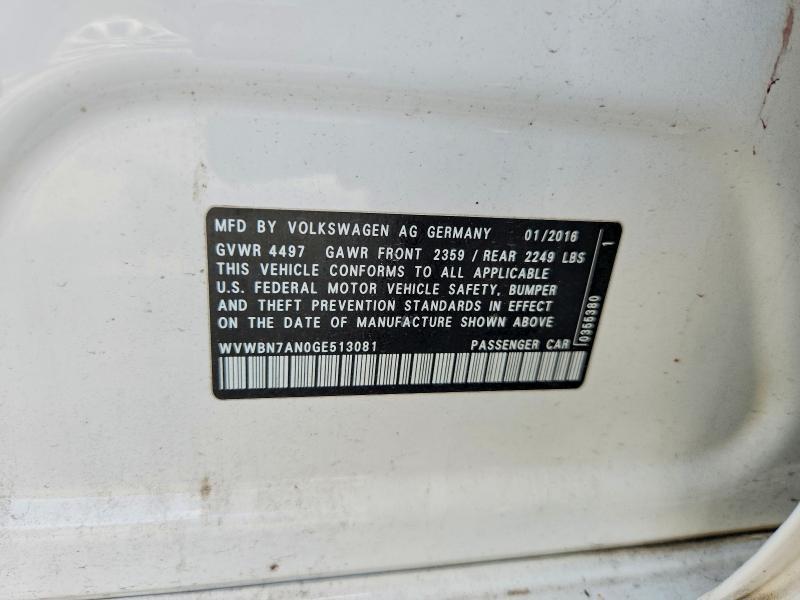 2016 Volkswagen Cc Base