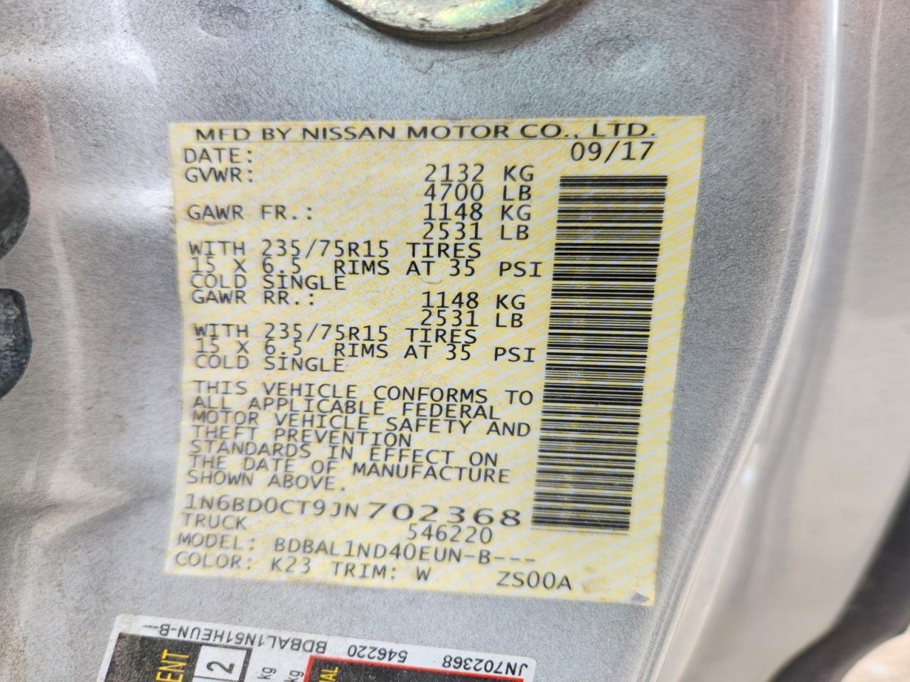 2018 Nissan Frontier S