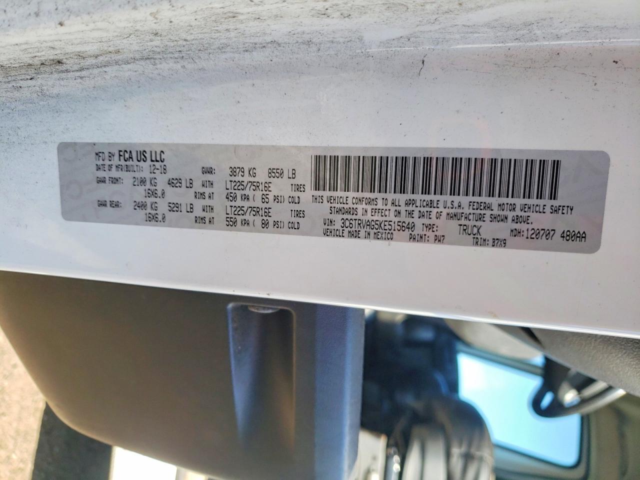 2019 Dodge RAM Promaster 1500 1500 Standard