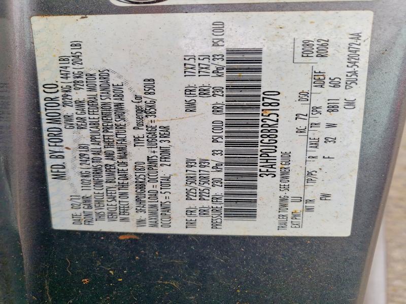 2011 Ford Fusion sel