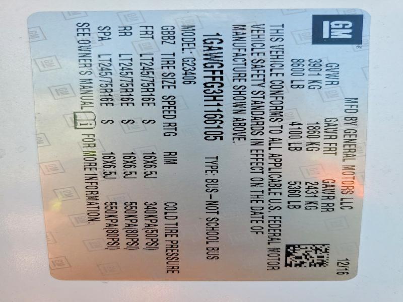 2017 Chevrolet Express G2500 lt