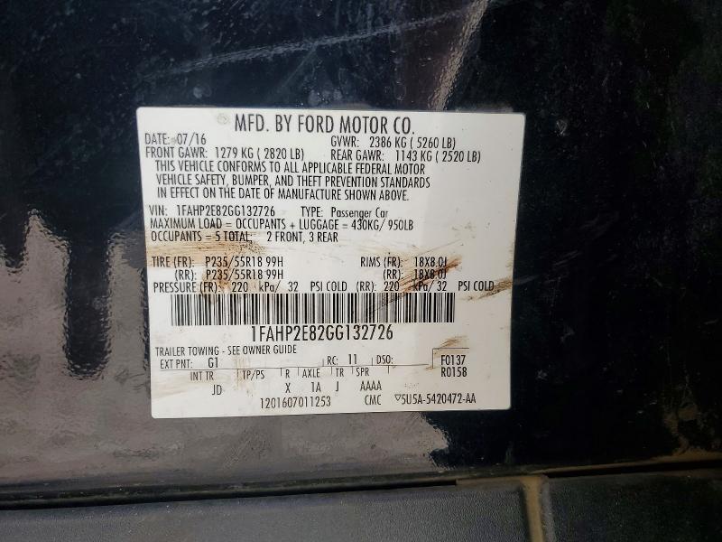 2016 Ford Taurus sel