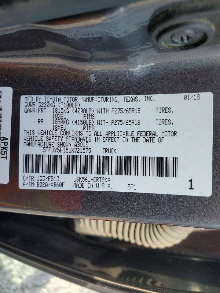 2018 Toyota Tundra SR5