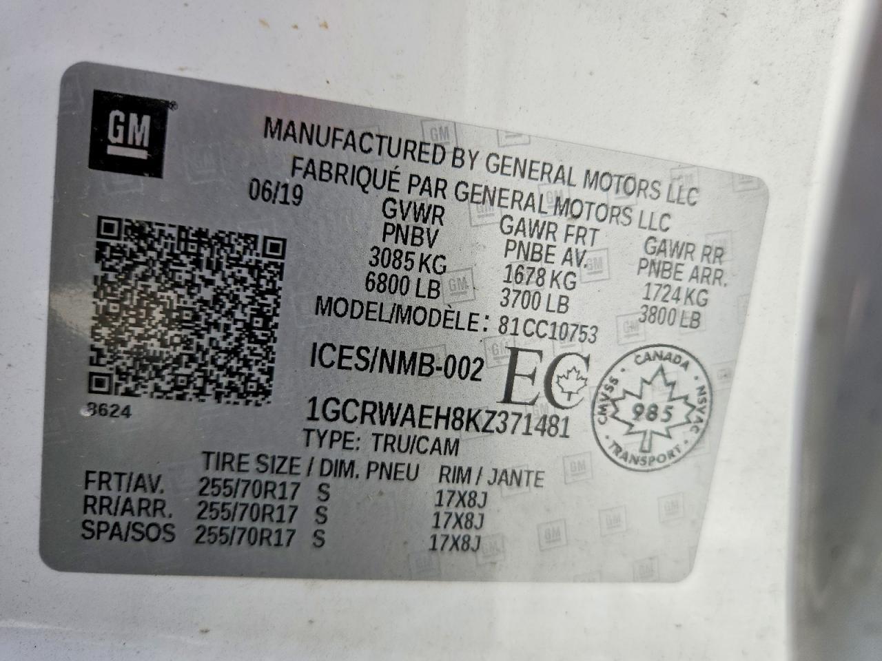 2019 Chevrolet Silverado C1500