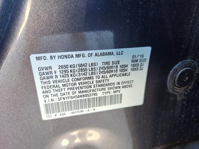 2019 Honda Pilot exl