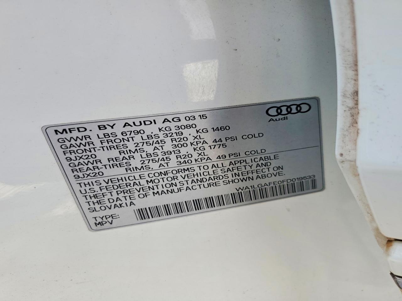 2015 Audi Q7 Premium Plus