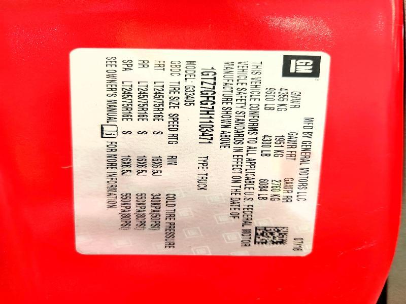 2017 GMC Savana 3500 Cargo Utility / Service van