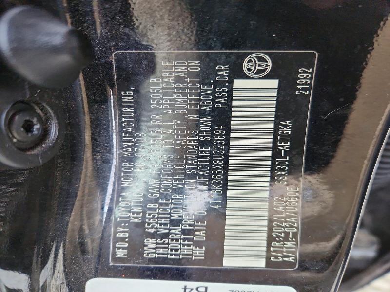 2008 Toyota Avalon xls