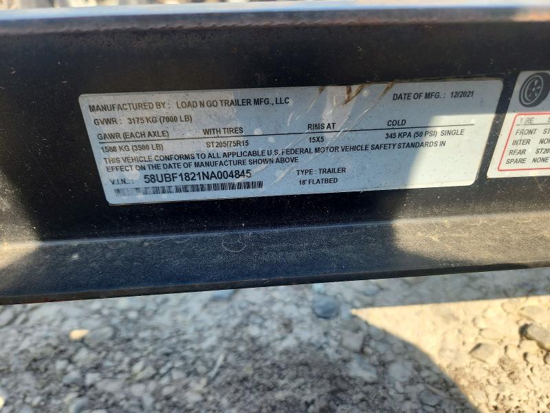 2022 Load N Go Equipment Trailer
