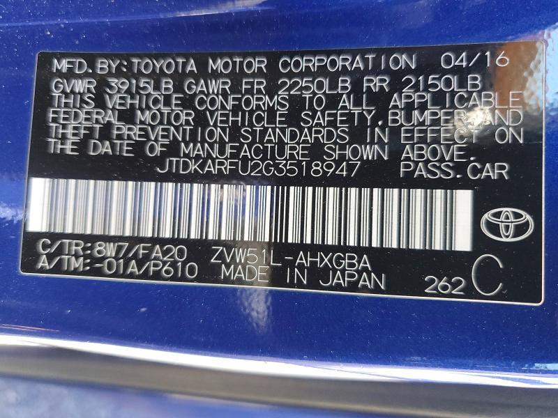 2016 Toyota Prius Three