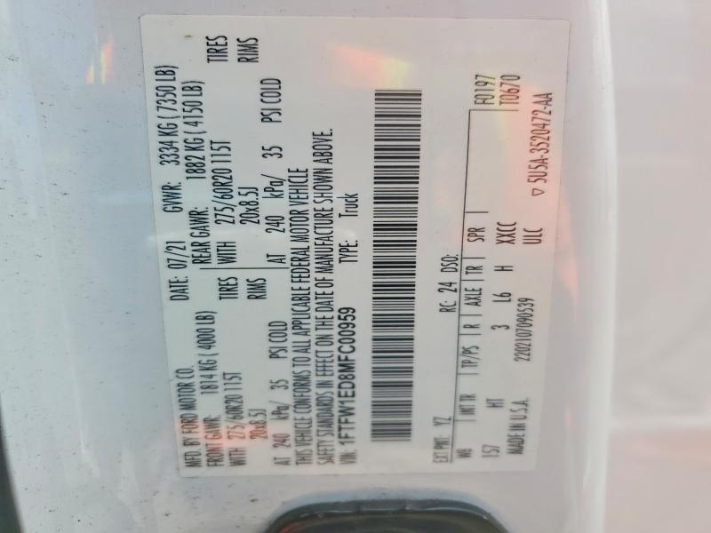 2021 Ford F150 Supercrew