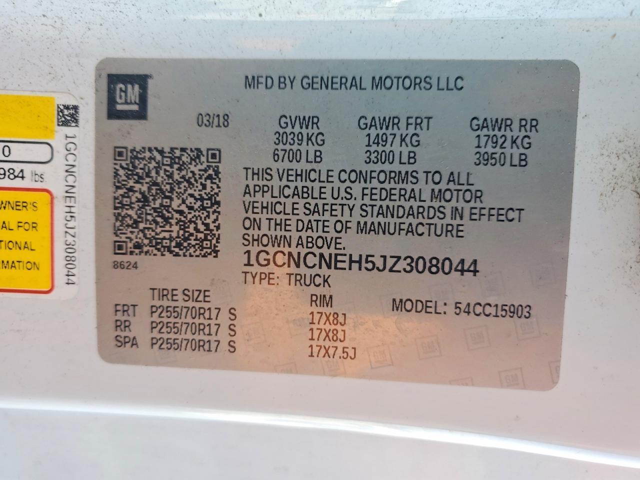 2018 Chevrolet Silverado C1500