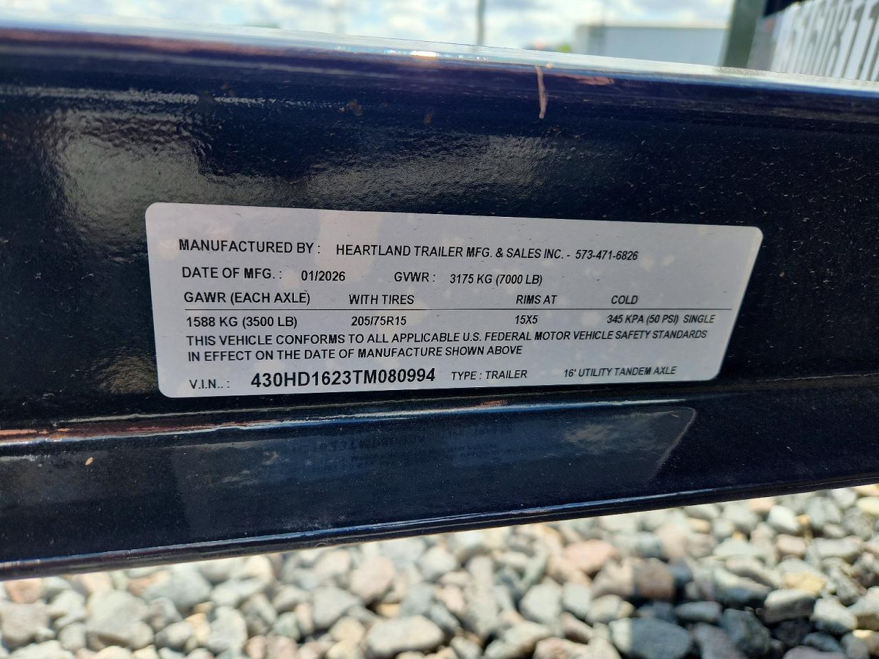 2026 Heartland Utility Trailer