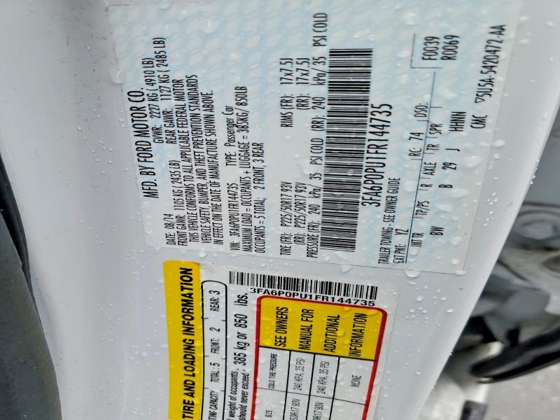 2015 Ford Fusion se Phev