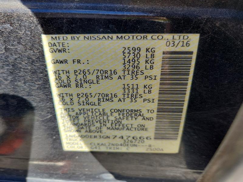 2016 Nissan Frontier SV