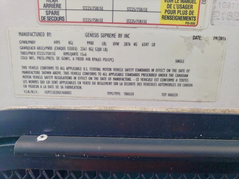 2016 Genespreme 2016 Genesis Supreme Camper