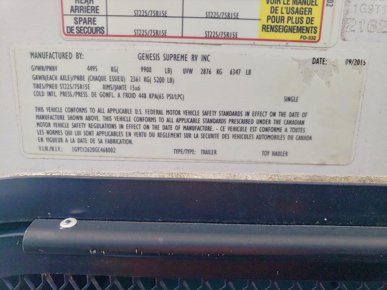 2016 Genespreme 2016 Genesis Supreme Camper