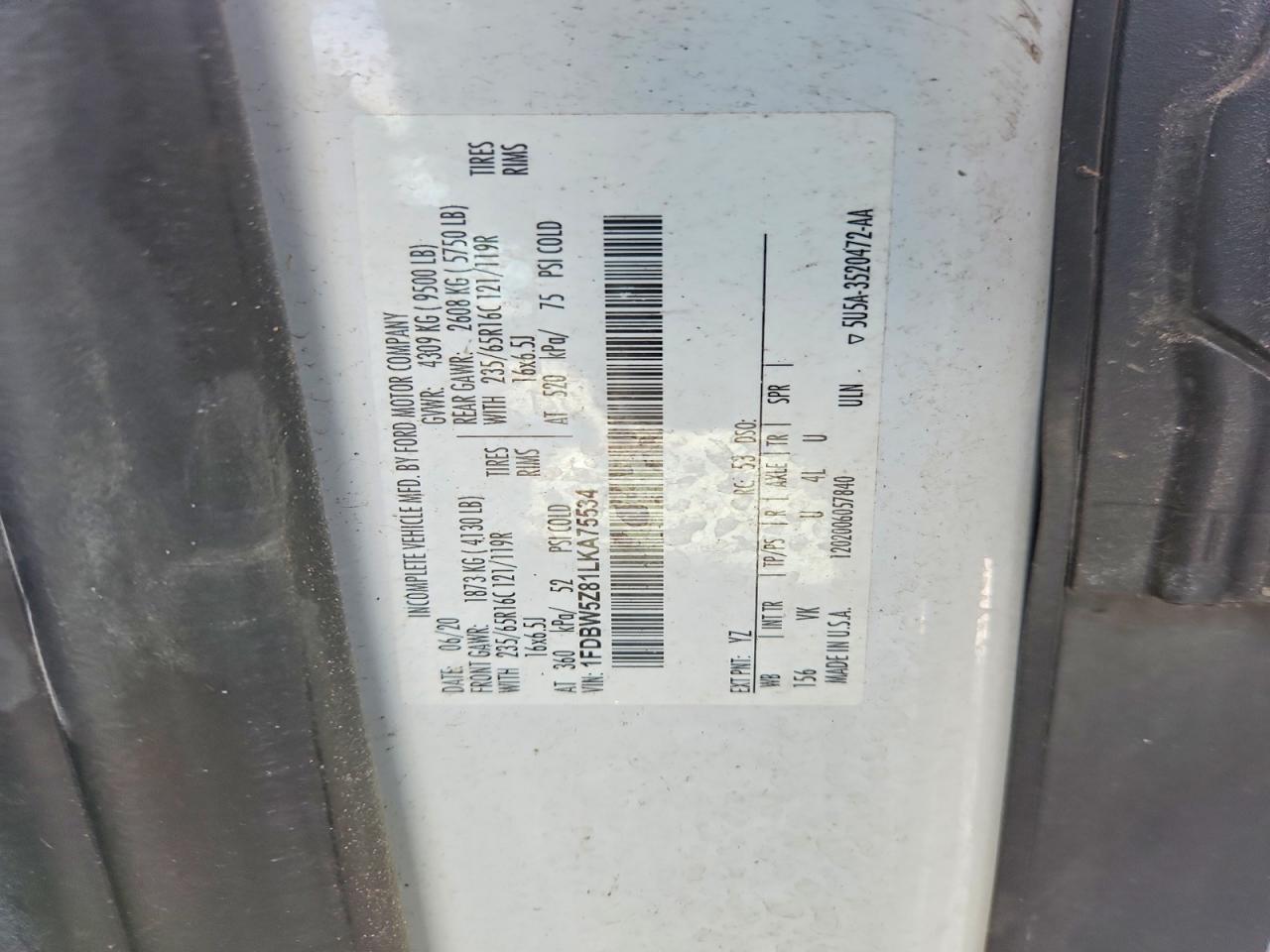 2020 Ford Transit Delivery Truck