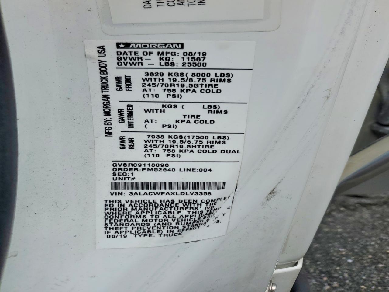 2020 Freigliner 2020 Freightliner Business Class M2 Refrigerated B