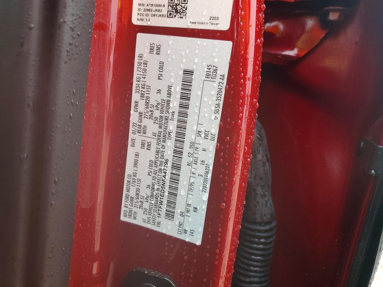 2022 Ford F150 Supercrew