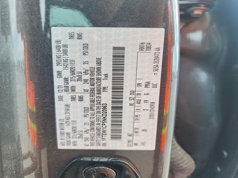 2022 Ford F150 Supercrew