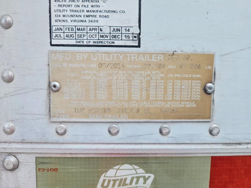 2015 Utility VS2RA Refrigerated Van Trailer