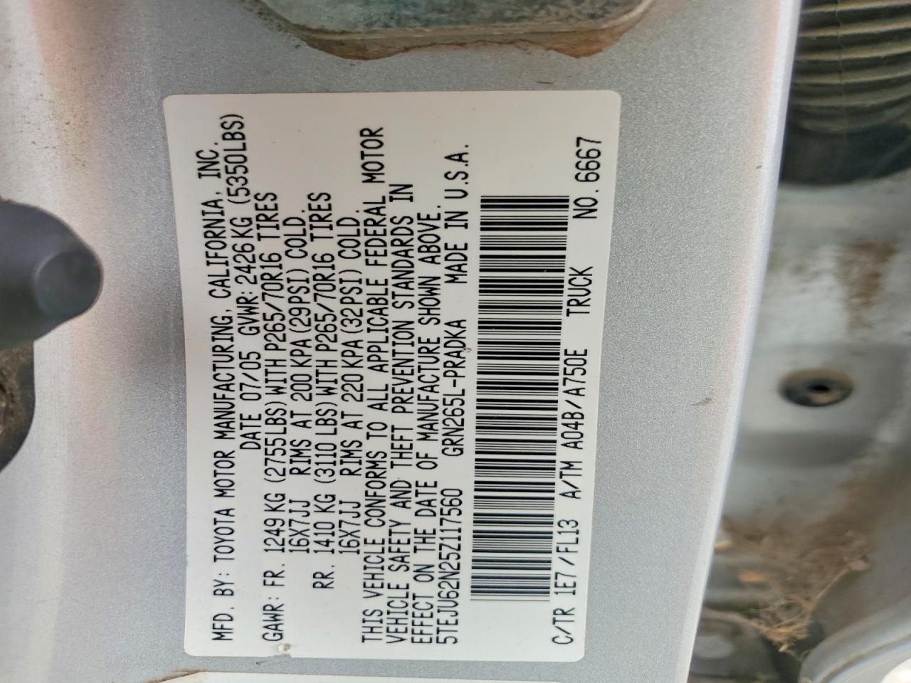 2005 Toyota Tacoma Prerunner V6