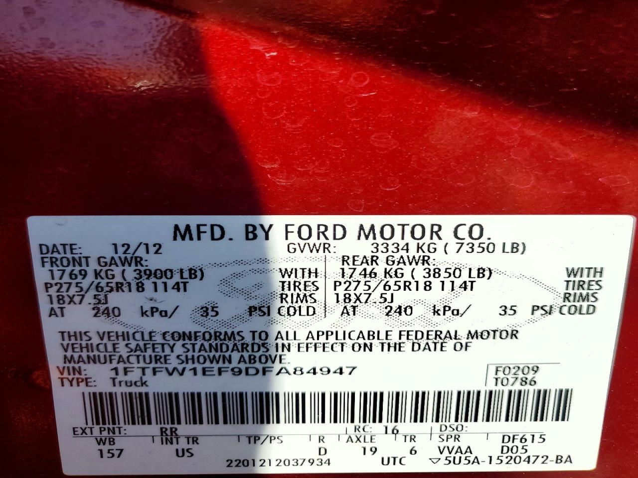 2013 Ford F150 Supercrew