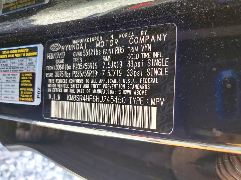 2017 Hyundai Santa fe Limited Ultimate