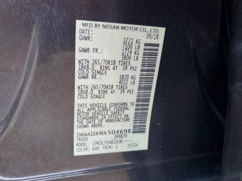 2019 Nissan Titan SV