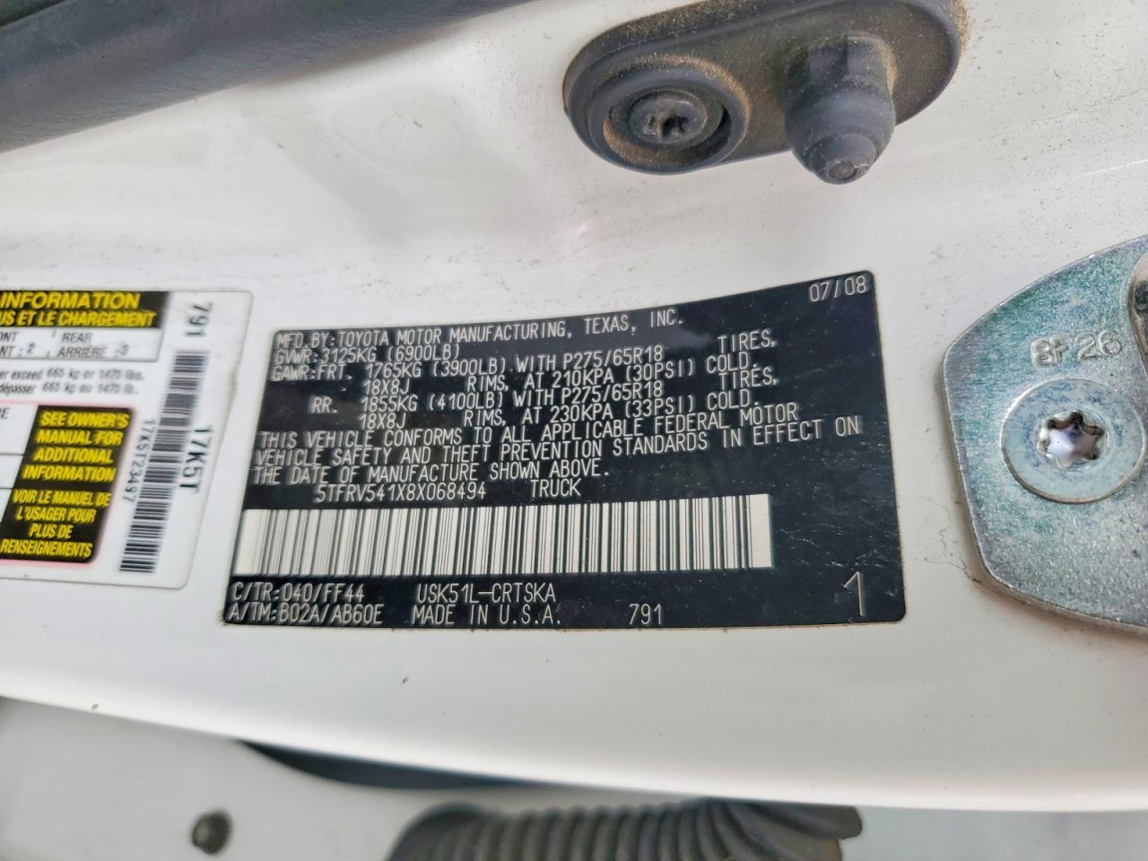 2008 Toyota Tundra SR5